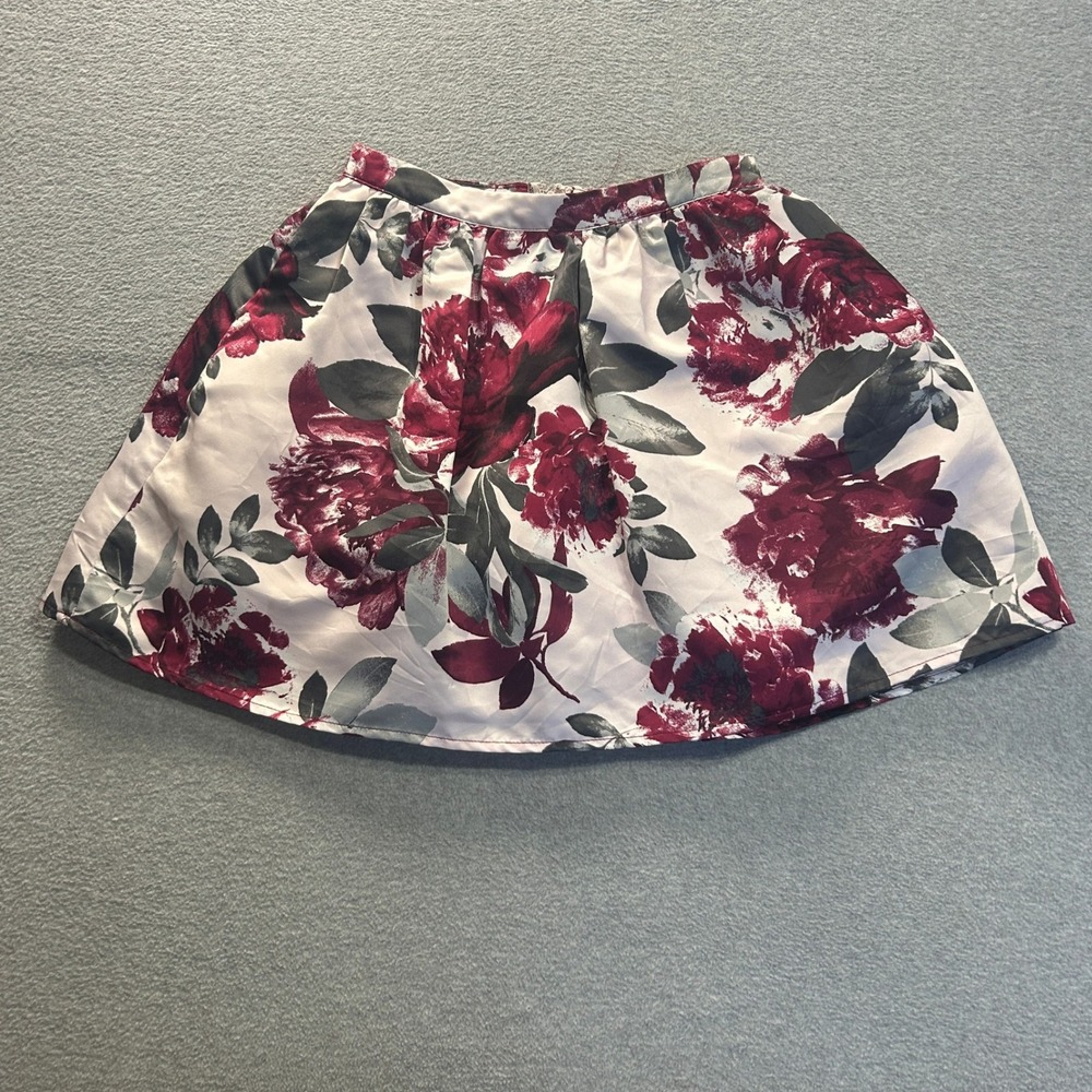 Xtraordinary Skater Skirt Girls Size 3 Pink Floral Pull On‎ Elastic High Waist